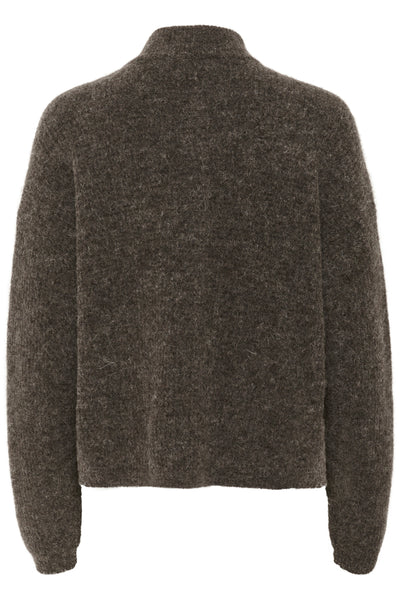 AlphaGZ short cardigan NOOS Chestnut Melange - 10905931 Thumbnail