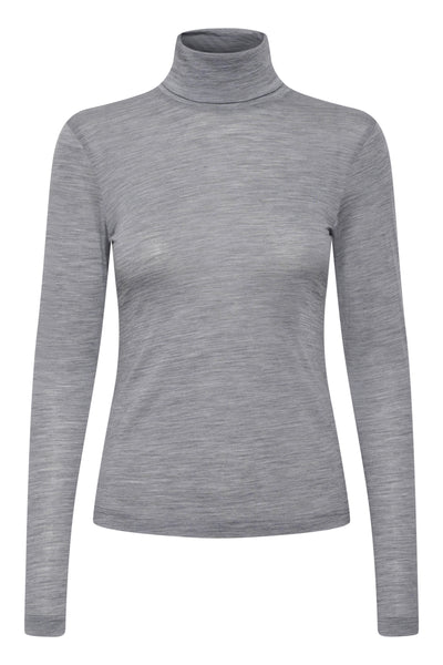 NiniaGZ wool rollneck NOOS Grey M‚lange - 10906717 Thumbnail