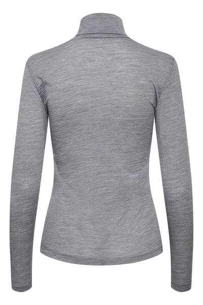 NiniaGZ wool rollneck NOOS Grey M‚lange - 10906717 Thumbnail