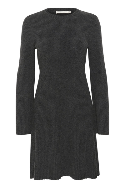 AntaliGZ wool short dress NOOS Charcoal Melange - 10909319 Thumbnail