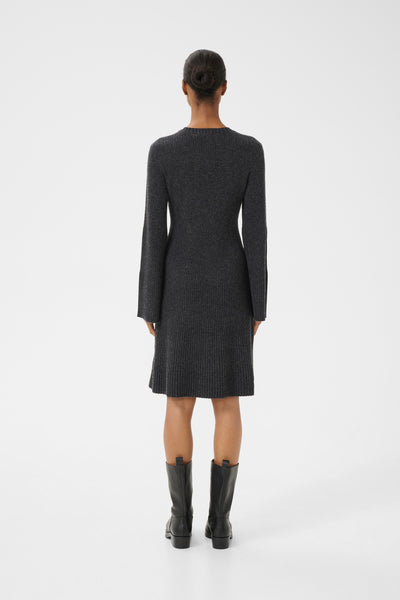 AntaliGZ wool short dress NOOS Charcoal Melange - 10909319 Thumbnail