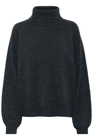 ManziGZ wool rollneck NOOS Deep Graphite Melange - 10909328