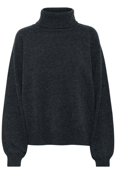 ManziGZ wool rollneck NOOS Deep Graphite Melange - 10909328 Thumbnail