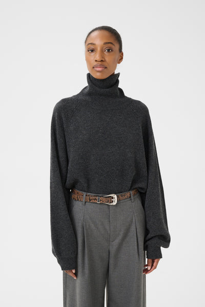 ManziGZ wool rollneck NOOS Deep Graphite Melange - 10909328 Thumbnail