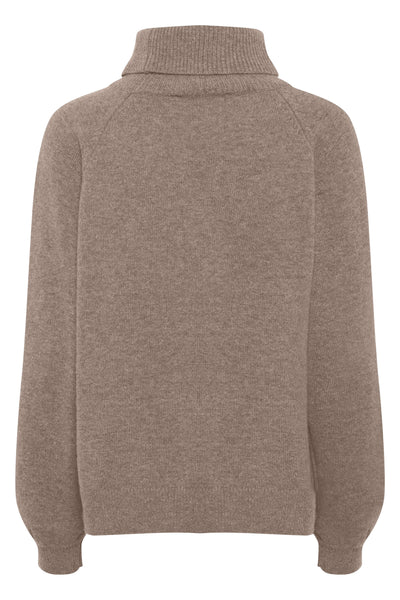 ManziGZ wool rollneck NOOS Chestnut Melange - 10909328 Thumbnail