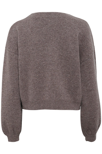 ManziGZ wool cardigan NOOS Chestnut Melange Thumbnail