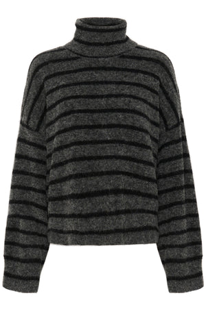 AlphaGZ rollneck striped NOOS Charcoal Black striped - 10909345