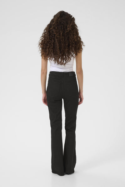 RivylinaGZ flared HW jeans NOO Black Washed - 10909658 Thumbnail