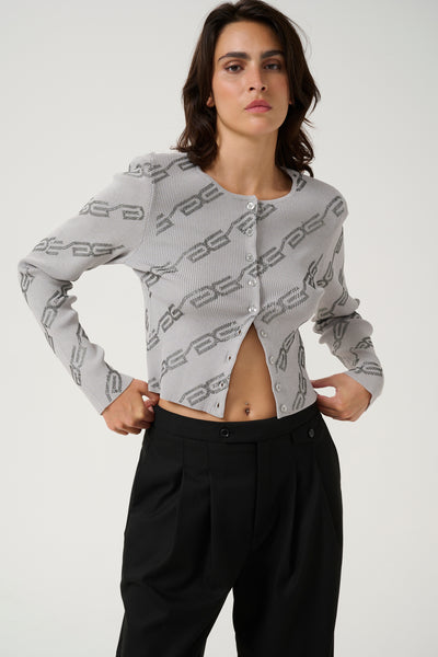 SayaGZ cardigan Grey/Dark grey stones - 10909674 Thumbnail