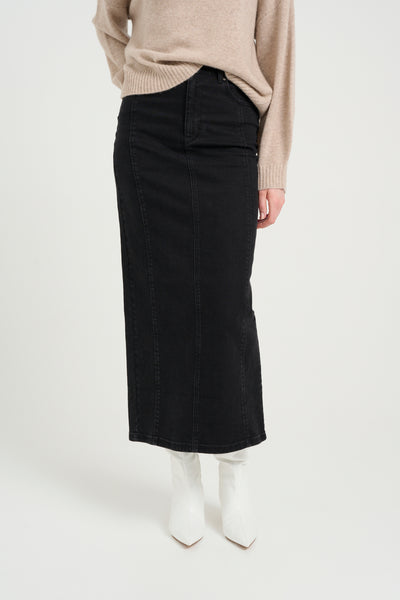 TilliaGZ long skirt NOOS Dark grey washed - 10909826 Thumbnail