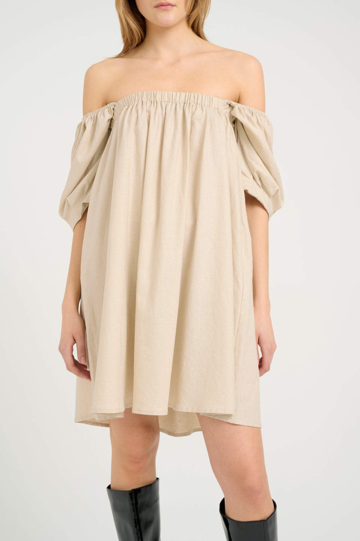 ElarahGZ linen short dress NOO Ancient Scroll - 10909830