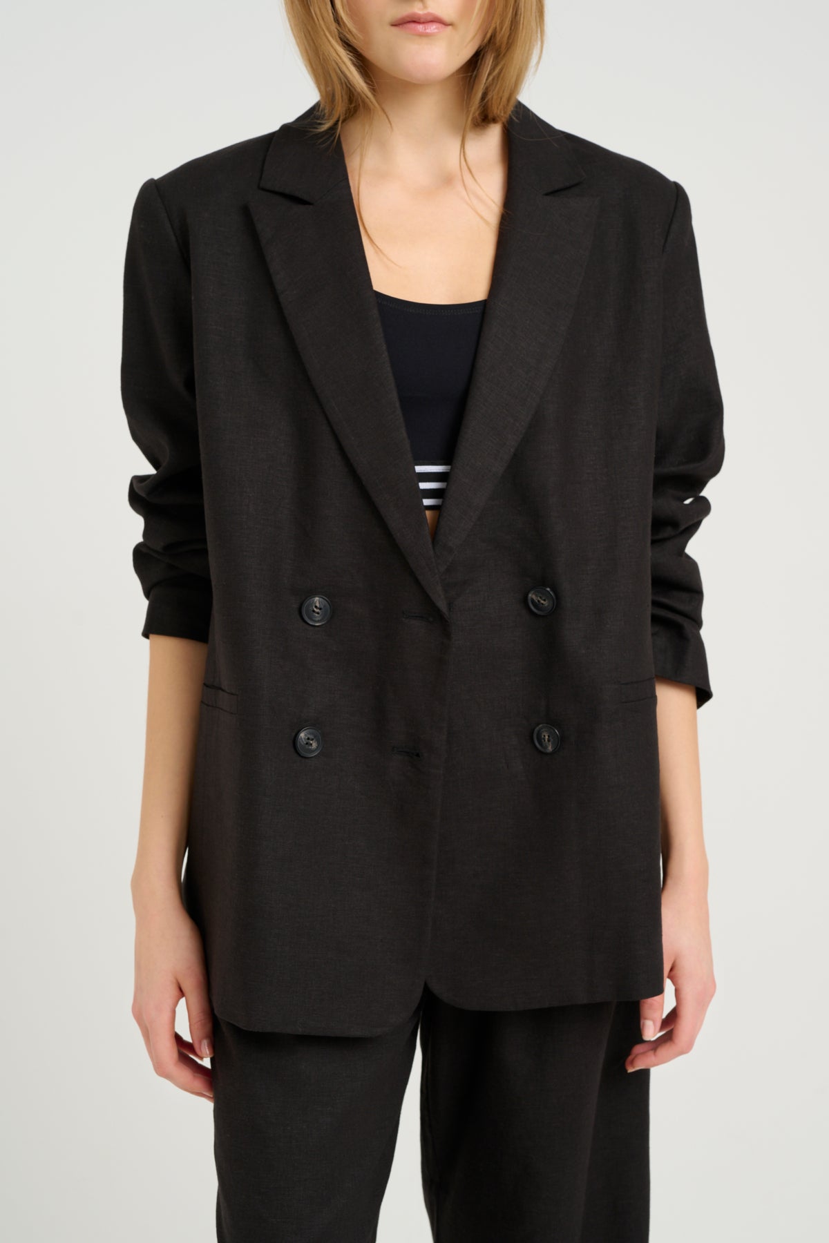 ElarahGZ linen blazer NOOS Black - 10909832