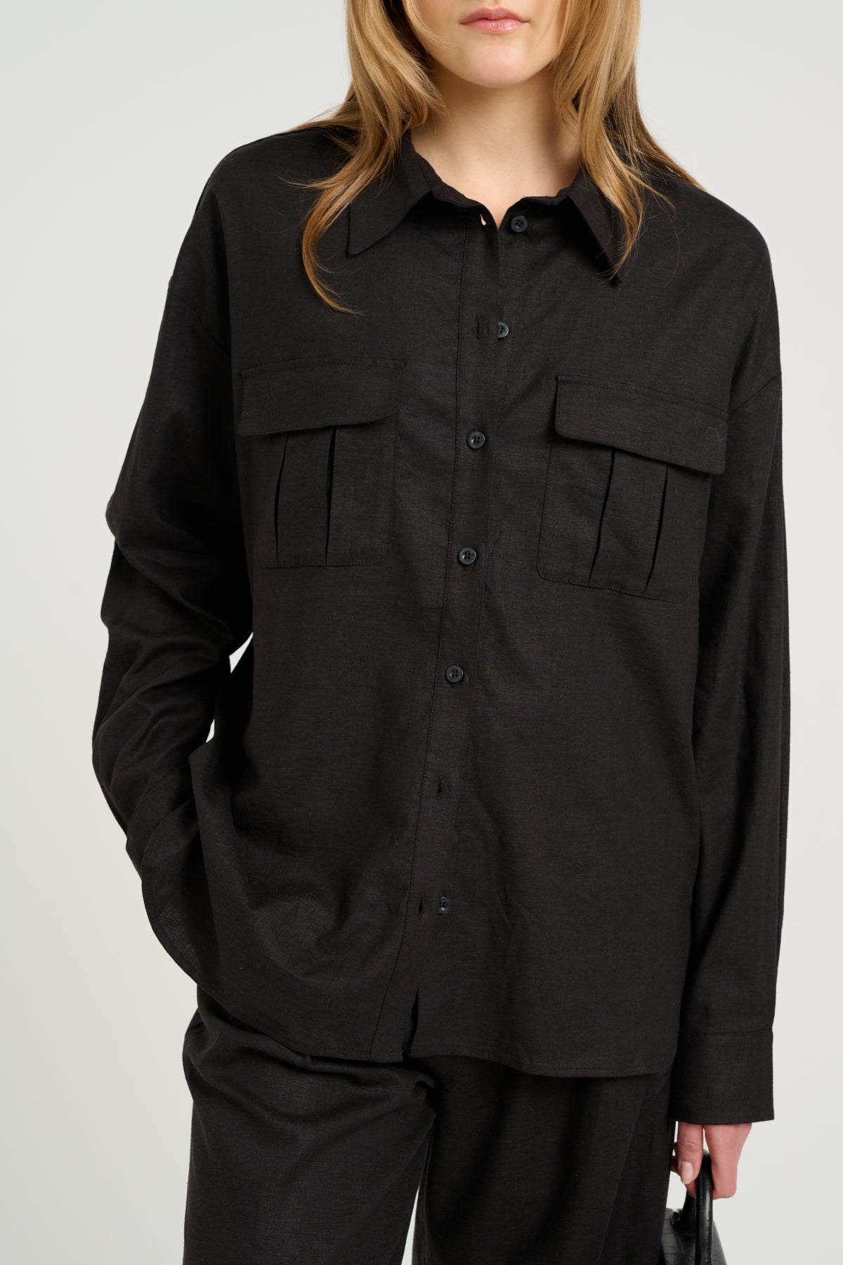 ElarahGZ linen shirt NOOS Black - 10909833