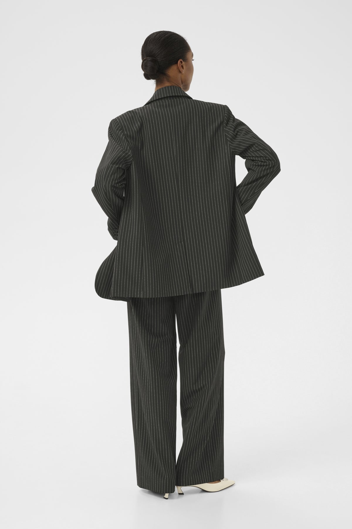 JoelleGZ pinstripe blazer 2.0 Black pinstripe - 10909835
