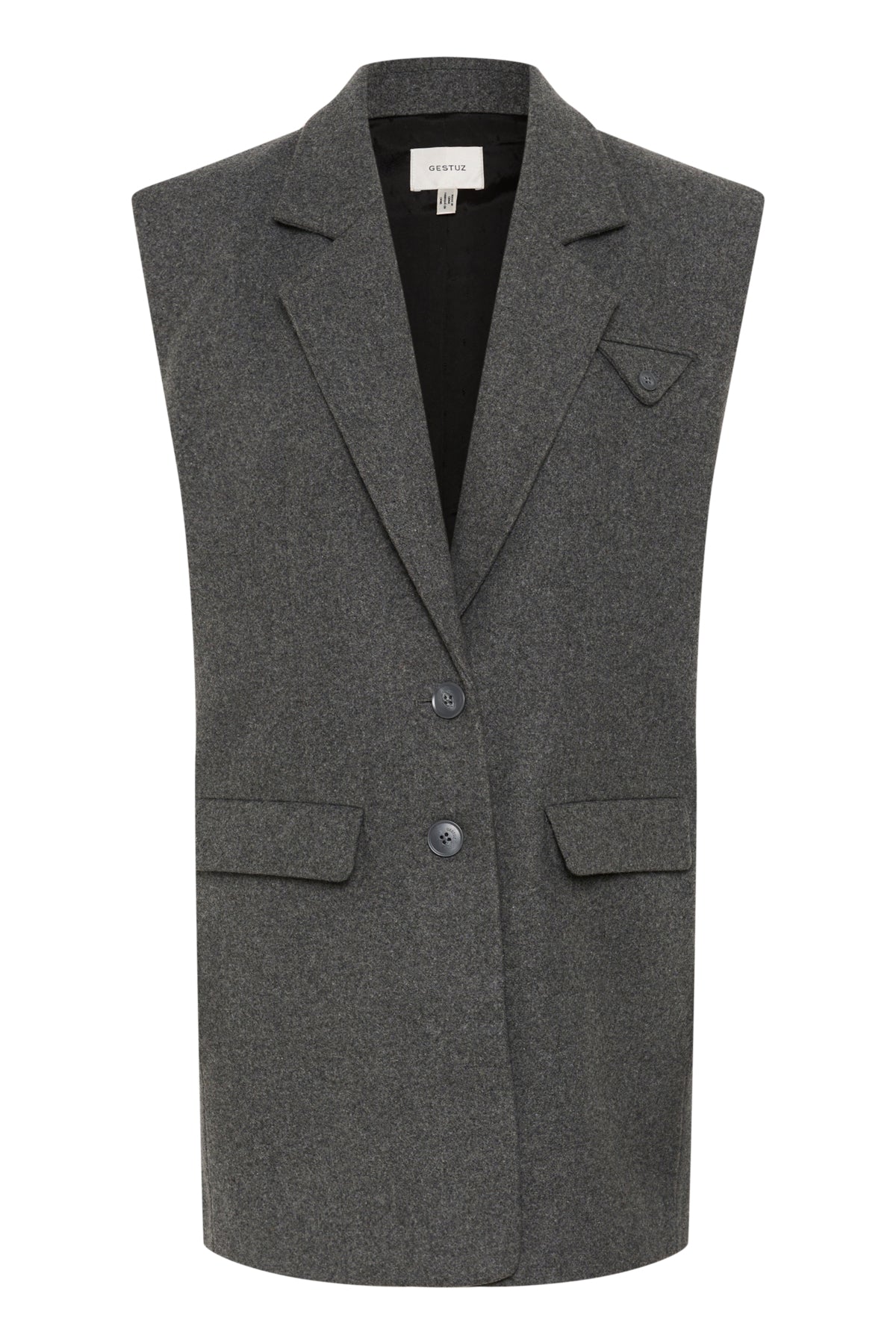 VellyGZ OZ vest Dark grey melange - 10909844