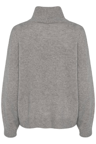 CasiaGZ high neck pullover NOO River Stone Melange - 10909851 Thumbnail