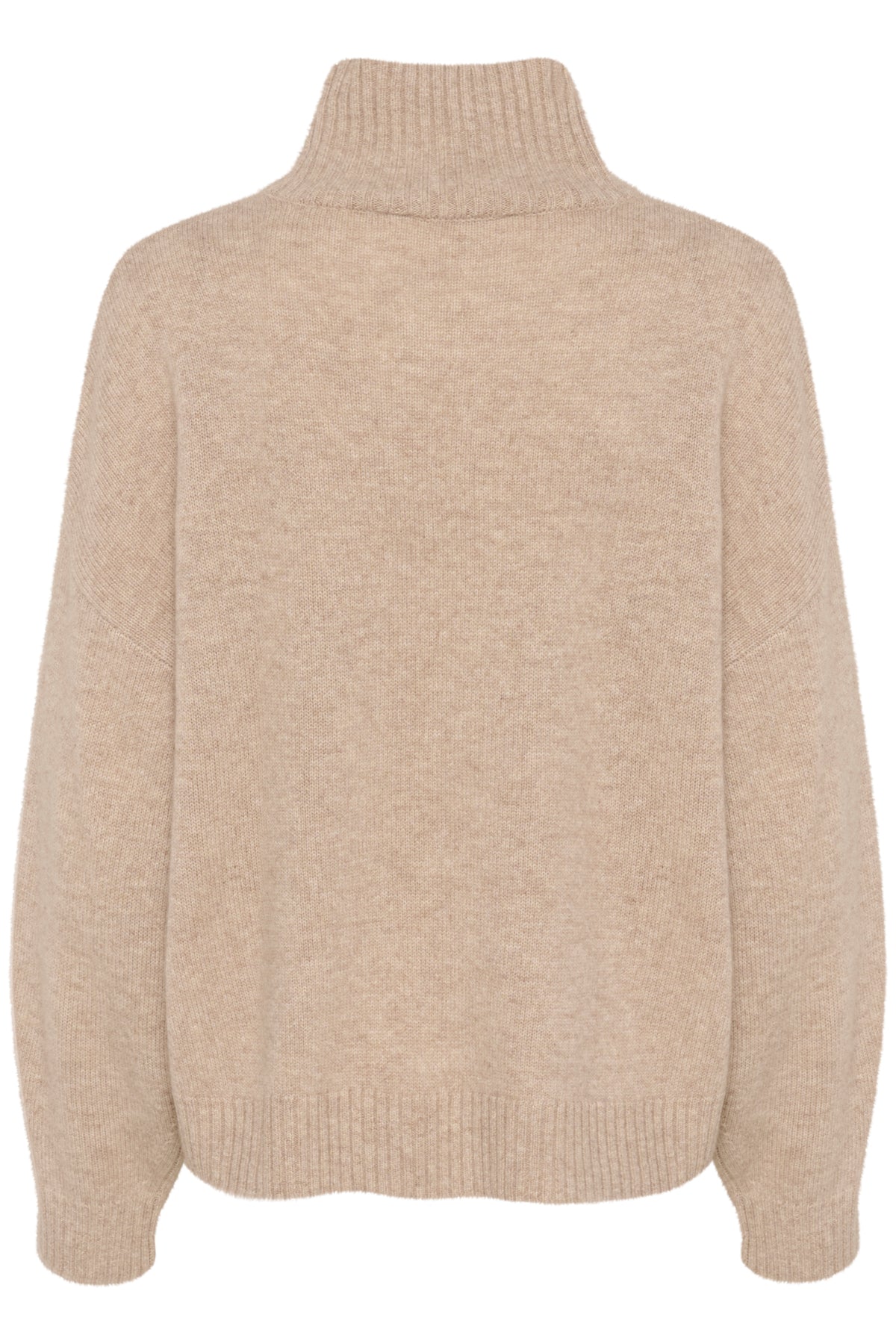 CasiaGZ high neck pullover NOO Light Weight Beige Melange - 10909851