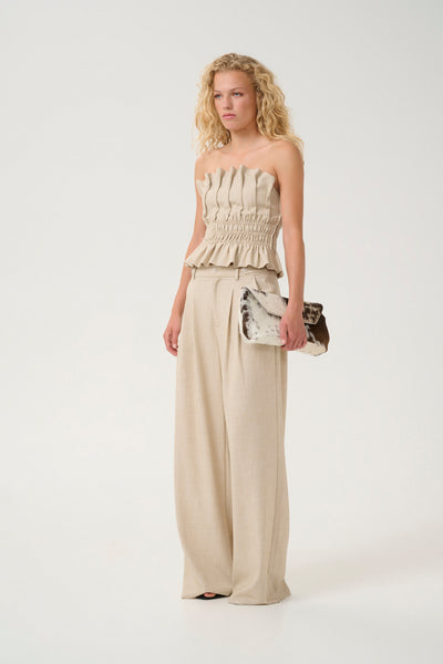 GZdecy MW pants Light Sand Melange - 10909871 Thumbnail