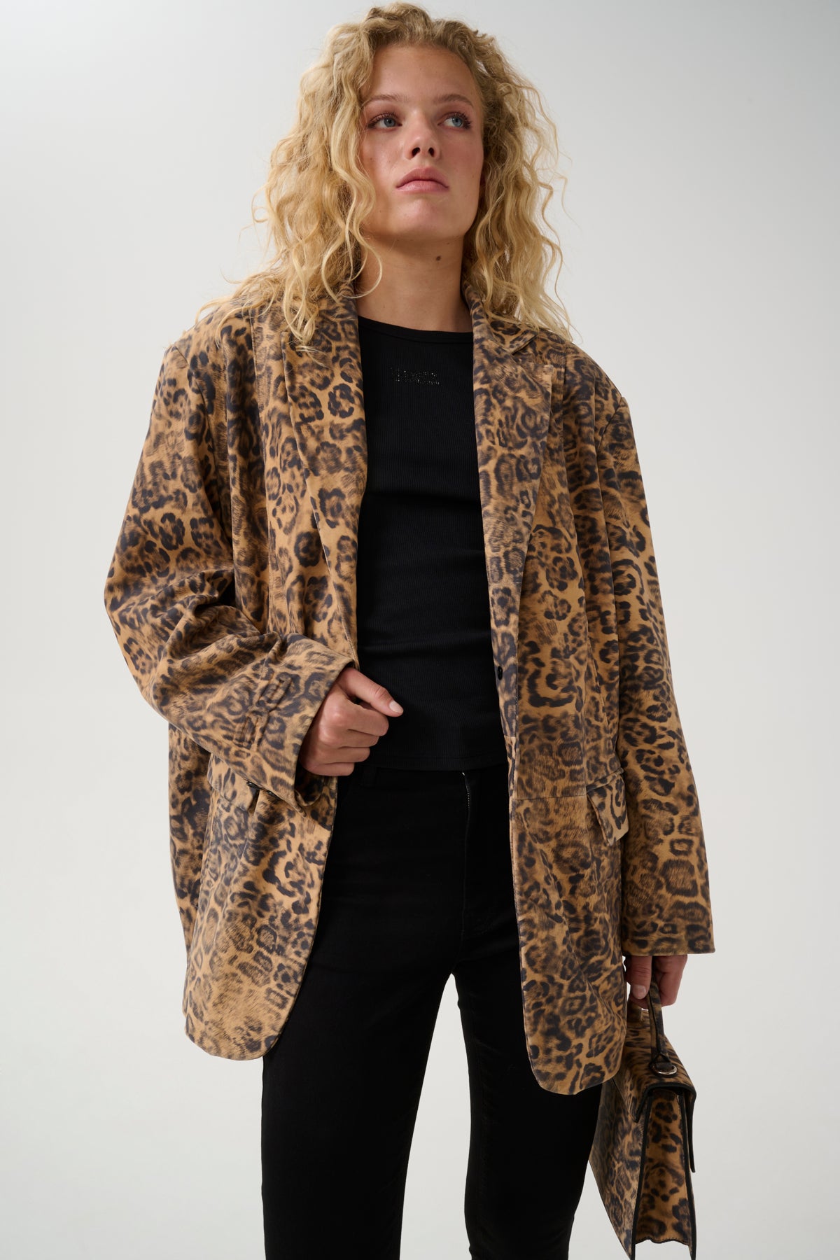 GZleane OZ blazer Leopart print leather - 10909938