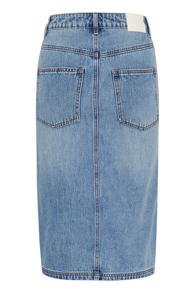 GZlayza pencil skirt Mid blue vintage wash - 10909944 Thumbnail