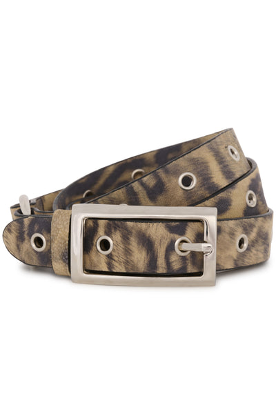 GZlety P eyelet belt Leopart print leather - 10909945 Thumbnail