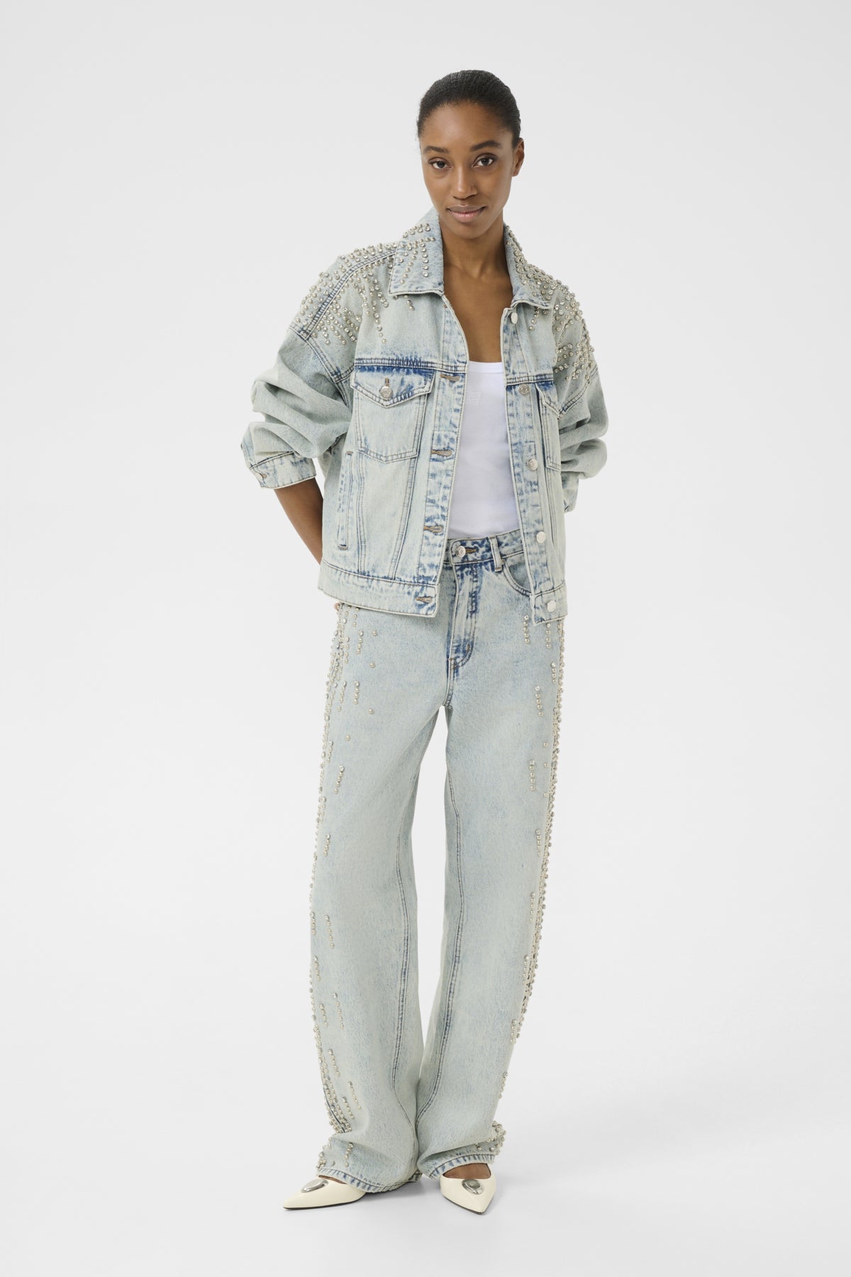 GZlee jacket Light blue washed - 10909948