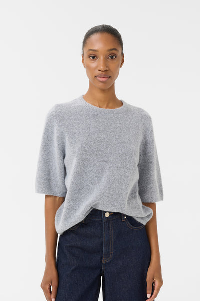 GZalpha ss tee Pearl Blue Melange - 10909996 Thumbnail