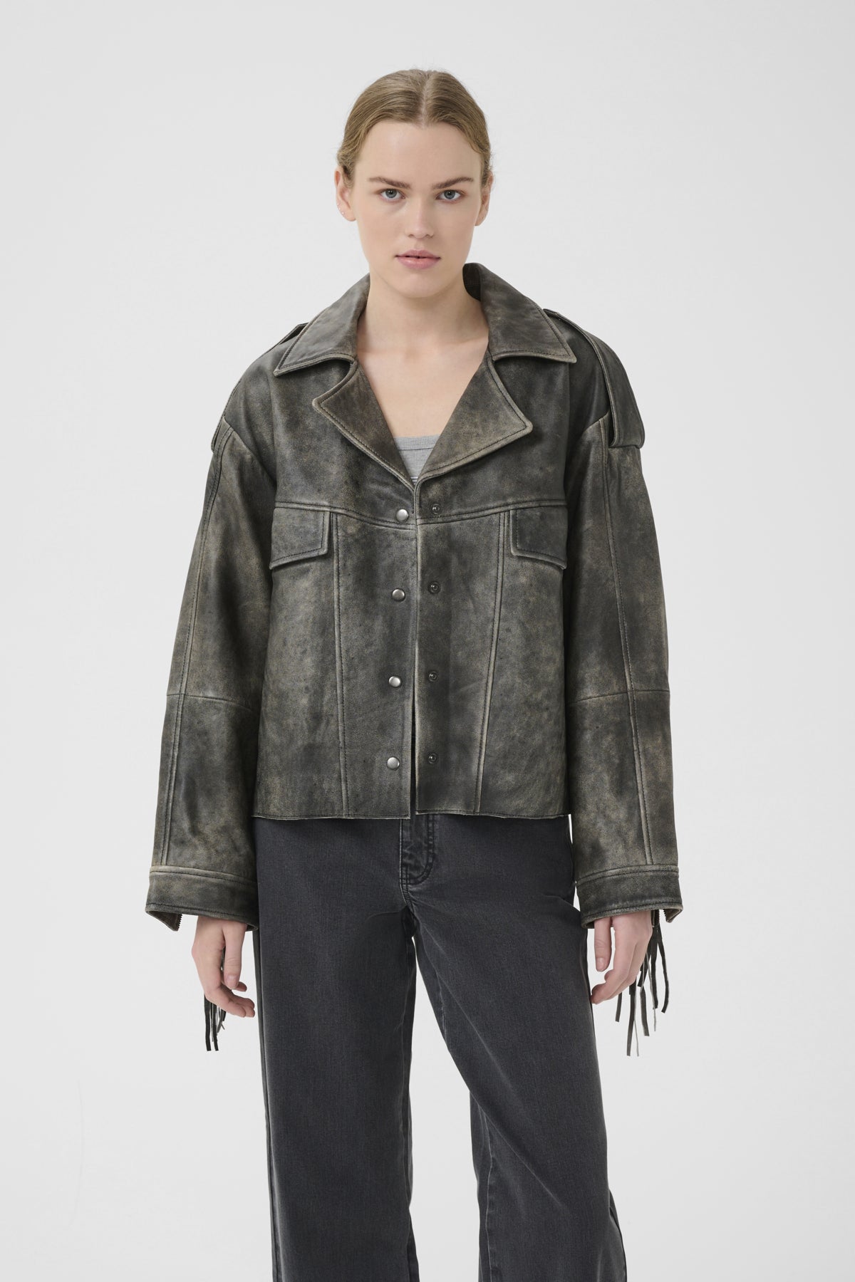 GZjaggy jacket Faded black