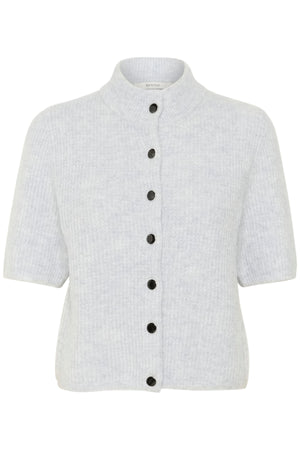 AlphaGZ ss short cardigan Grey dawn melange - 10910034