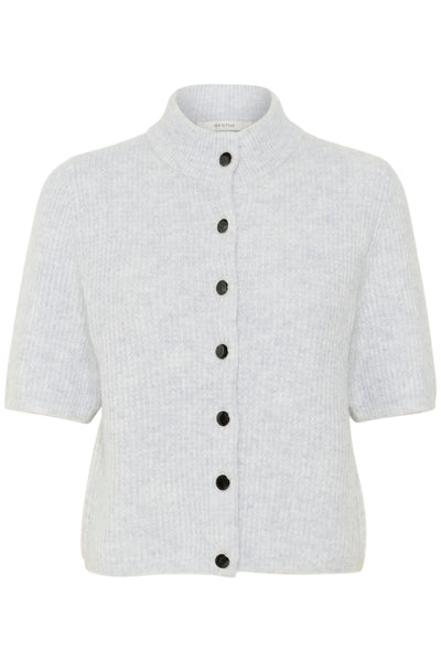 AlphaGZ ss short cardigan Grey dawn melange - 10910034 Thumbnail