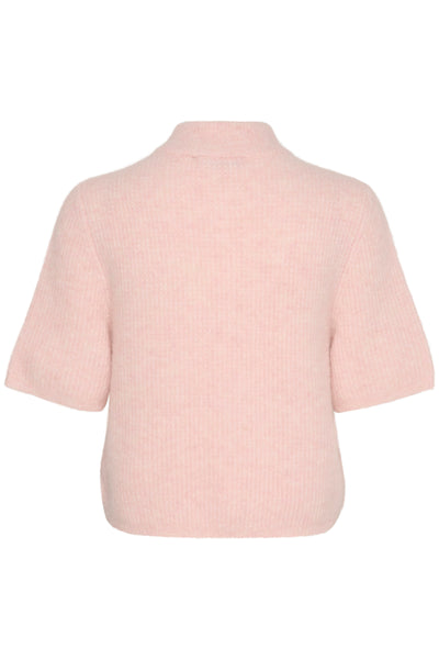 AlphaGZ ss short cardigan Rose grey melange - 10910034 Thumbnail