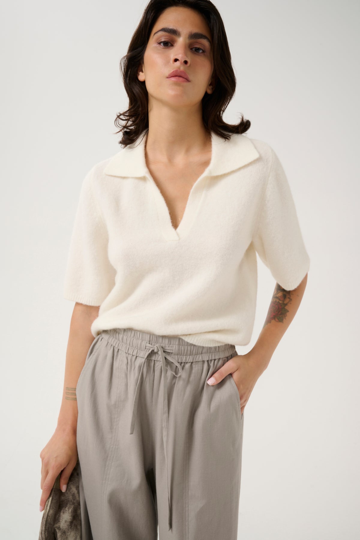 GZalpha ss polo pullover IVORY - 10910035