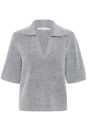 GZalpha ss polo pullover Pearl Blue Melange - 10910035