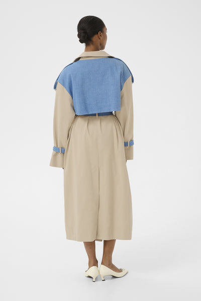 GZfibi trenchcoat Mid blue washed/sand - 10910058 Thumbnail