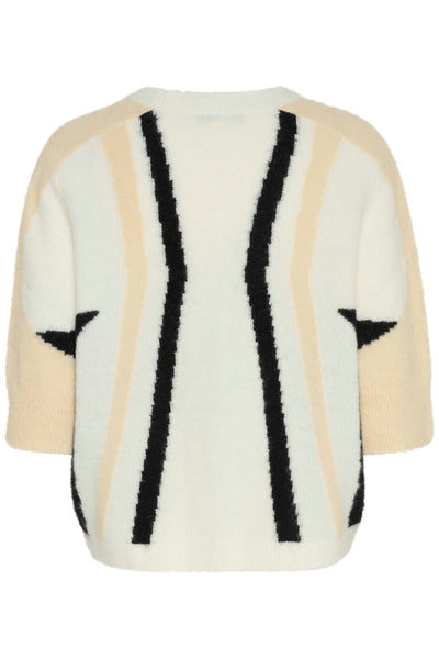GZalpha cardigan Ivory/Butter Yellow/Black - 10910065 Thumbnail