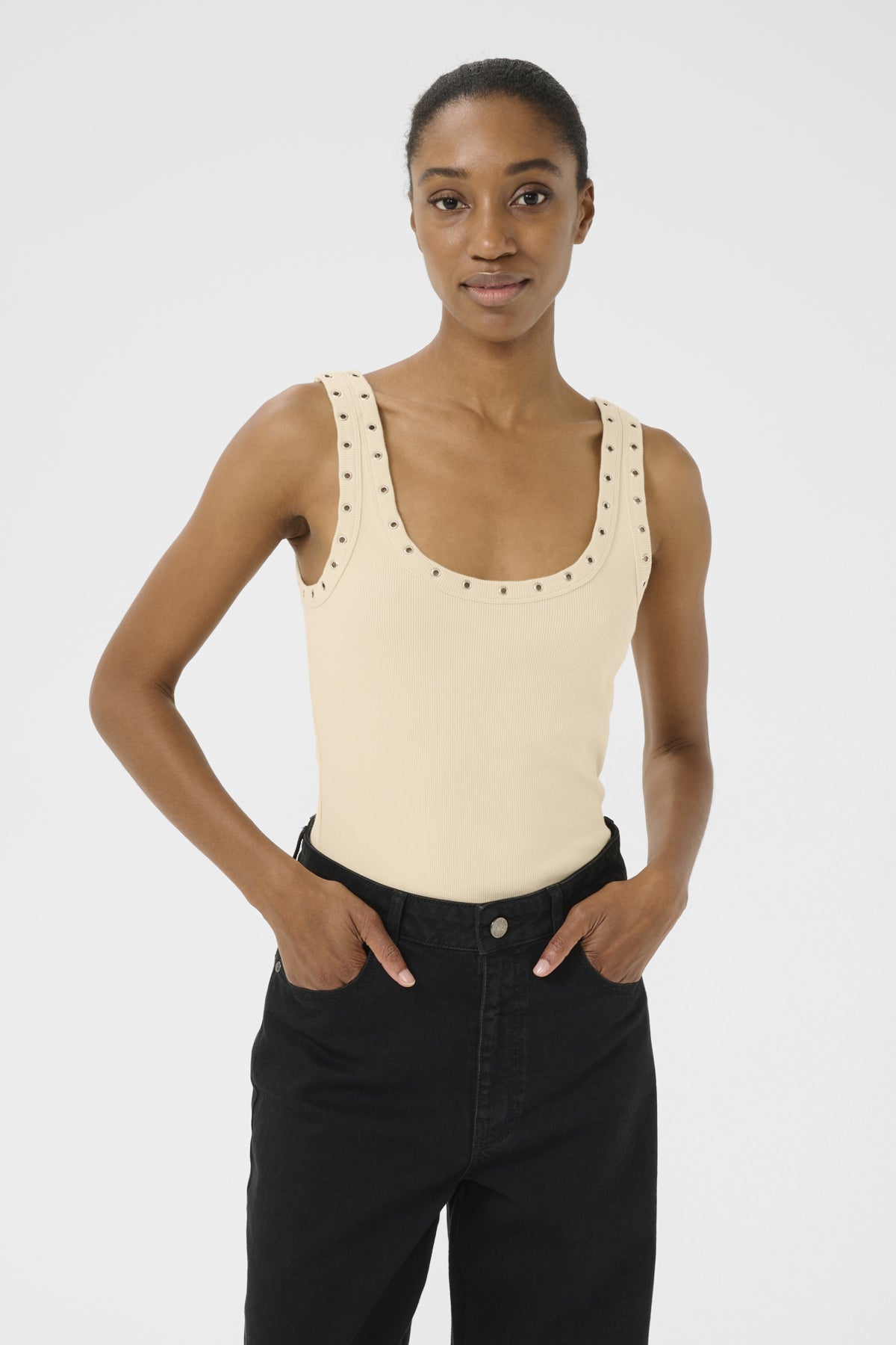 GZdrew reversible eyelet top GZ butter yellow