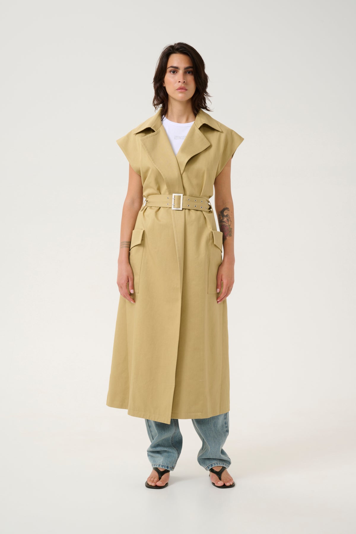 GZsouri trenchcoat Dark yellow/beige - 10910076