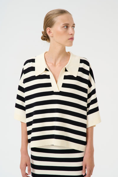 GZalli pullover Black/Ivory striped Thumbnail