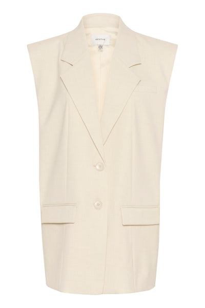 GZseaver waistcoat Egret Melange - 10910168 Thumbnail