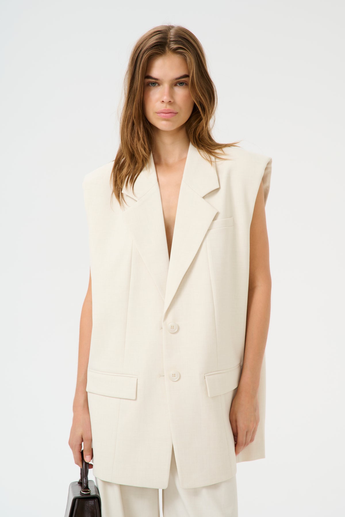 GZseaver waistcoat Egret Melange - 10910168