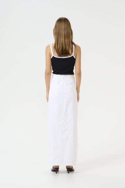 GZasher HW maxi skirt Bright White Thumbnail