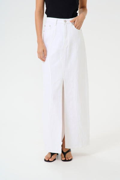 GZasher HW maxi skirt Bright White Thumbnail
