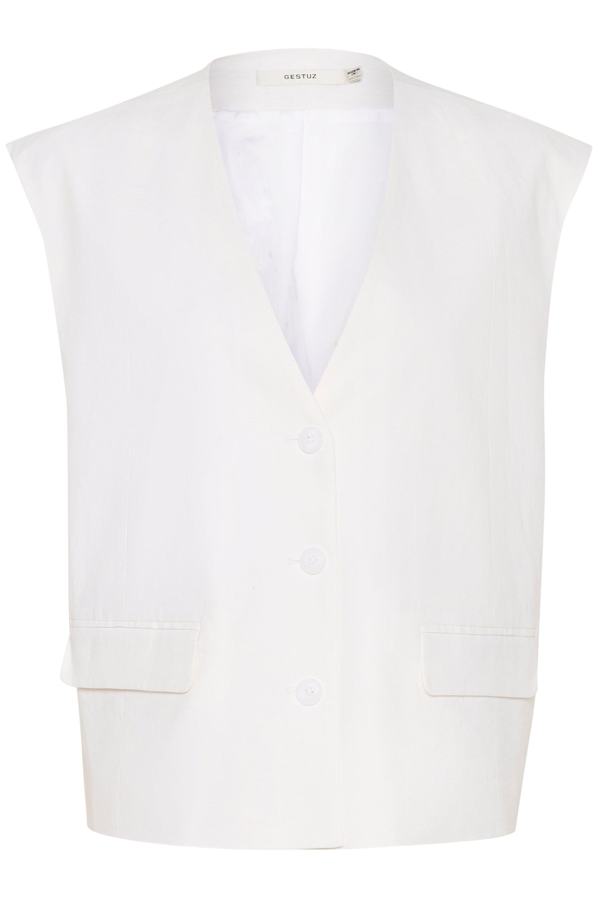 GZizza linen waistcoat Bright White - 10910239