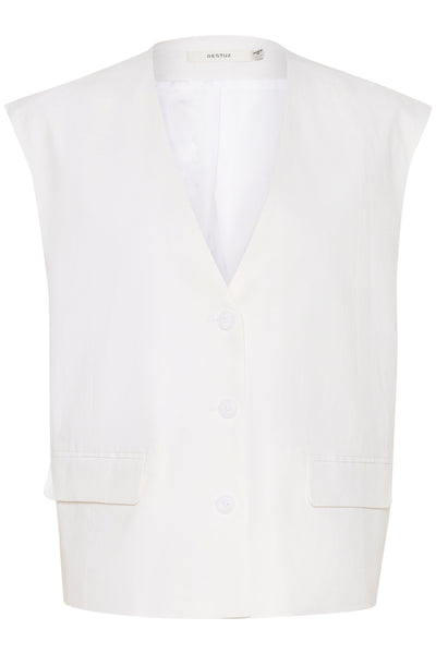 GZizza linen waistcoat Bright White - 10910239 Thumbnail