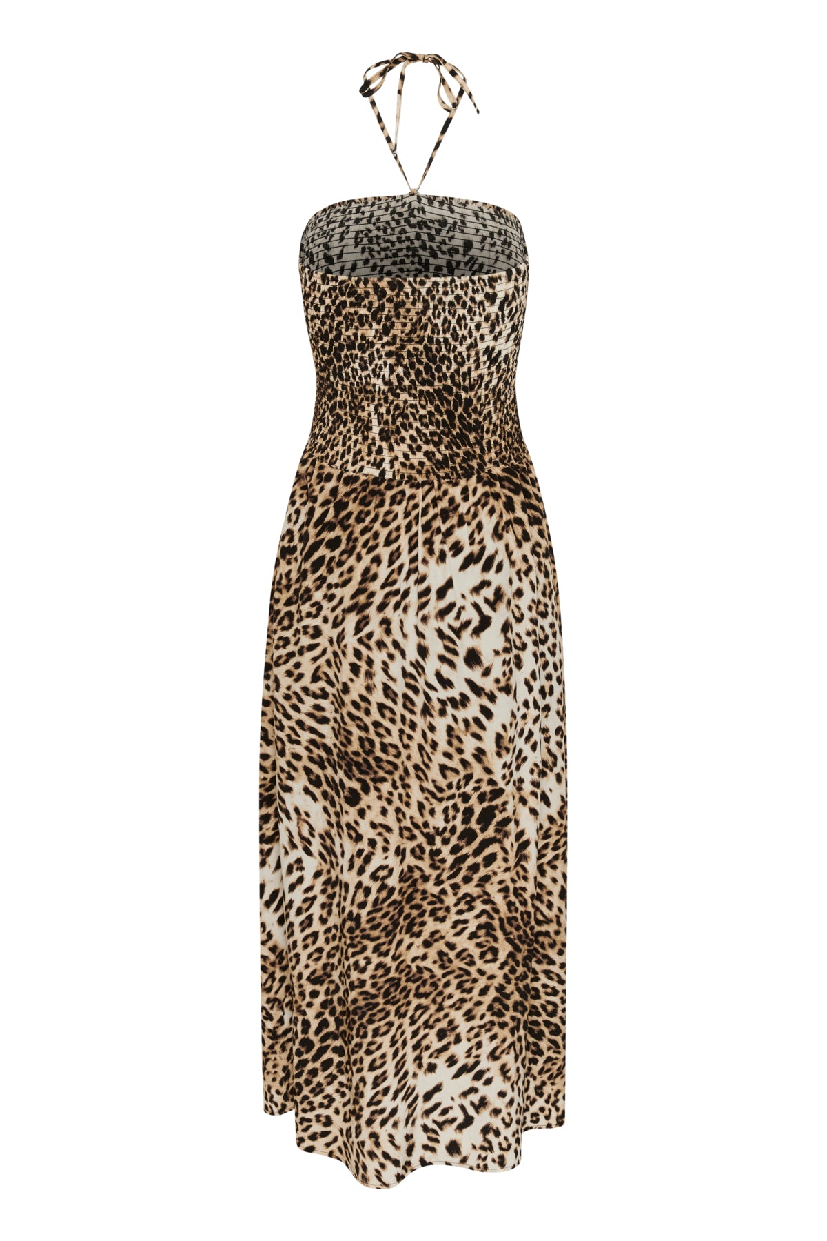GZgeopa P tube dress Leopard butter yellow