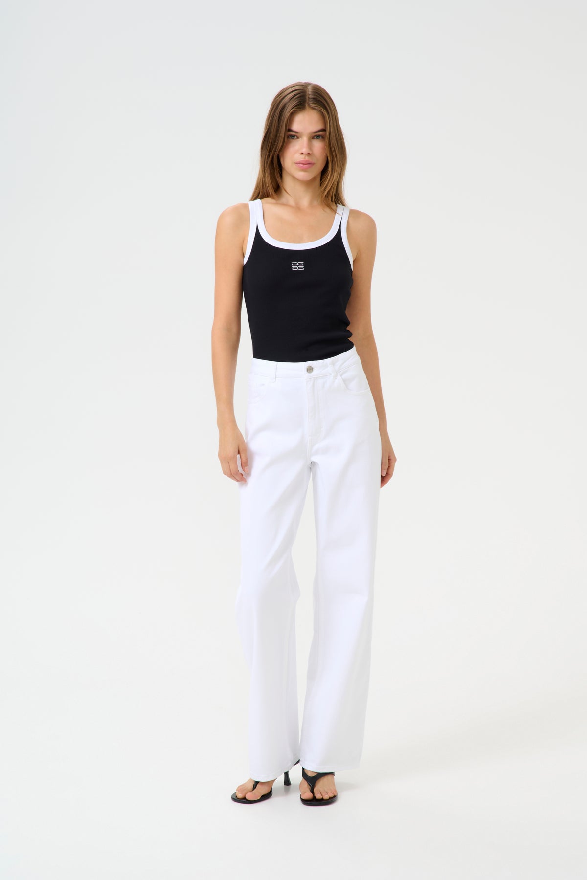 GZzolina twill HW wide jeans White Wash - 10910265