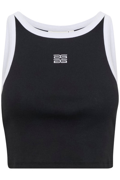 GZdrew contrast logo crop top Black Thumbnail