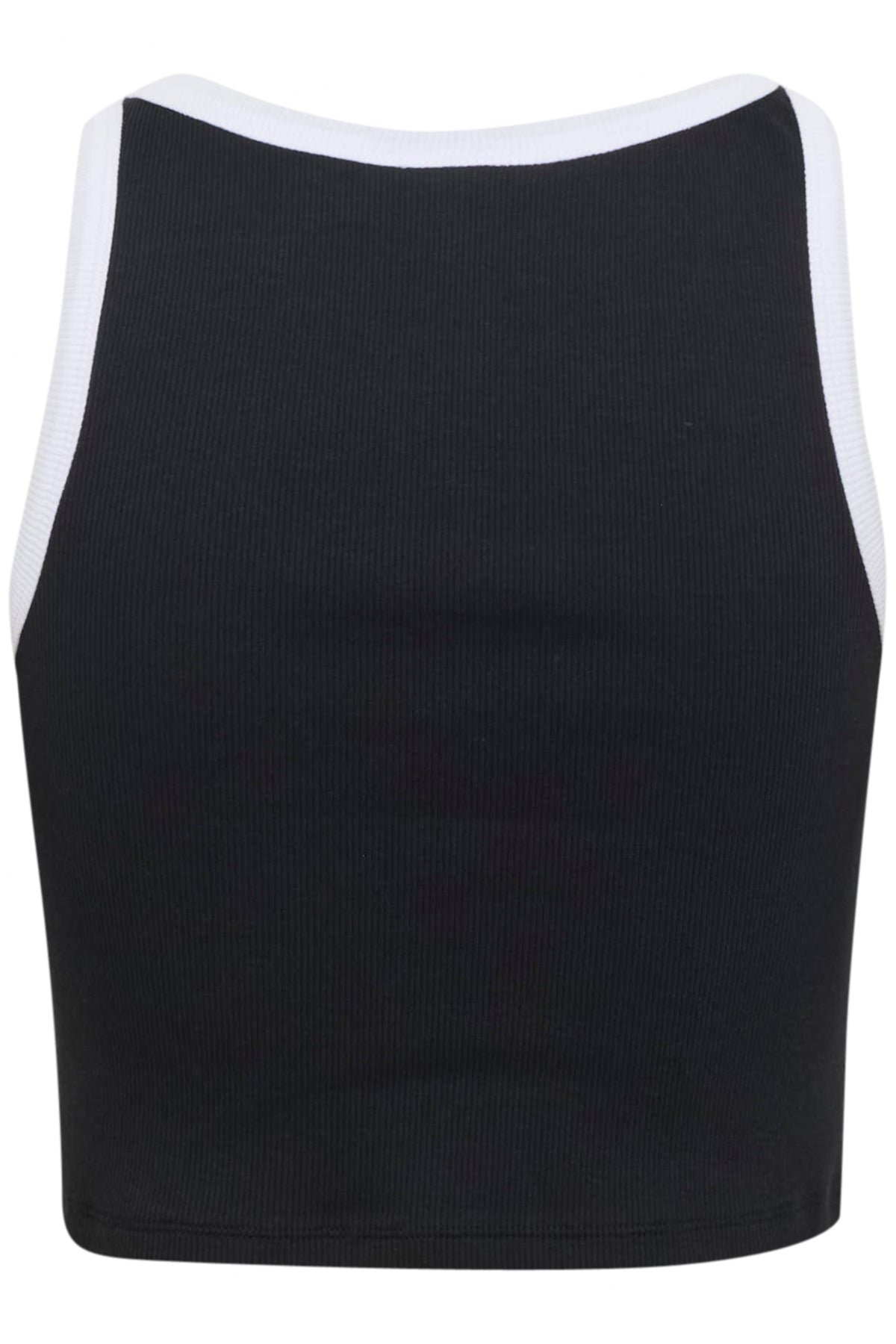 GZdrew contrast logo crop top Black