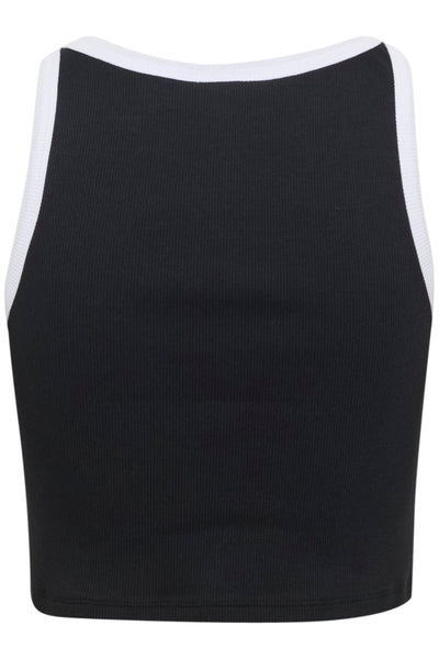 GZdrew contrast logo crop top Black Thumbnail