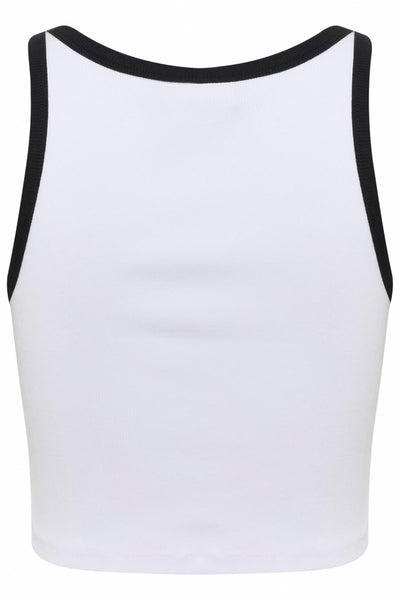 GZdrew contrast logo crop top Bright White Thumbnail